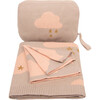 Dreamy Clouds Baby Blanket Set, Baby Pink - Blankets - 2 - thumbnail