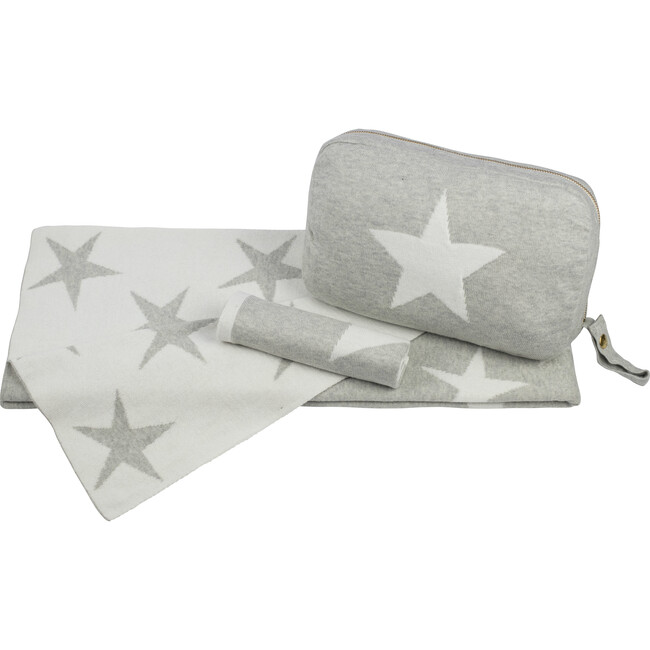 Stars Baby Blanket Set, Vanilla/Ivory