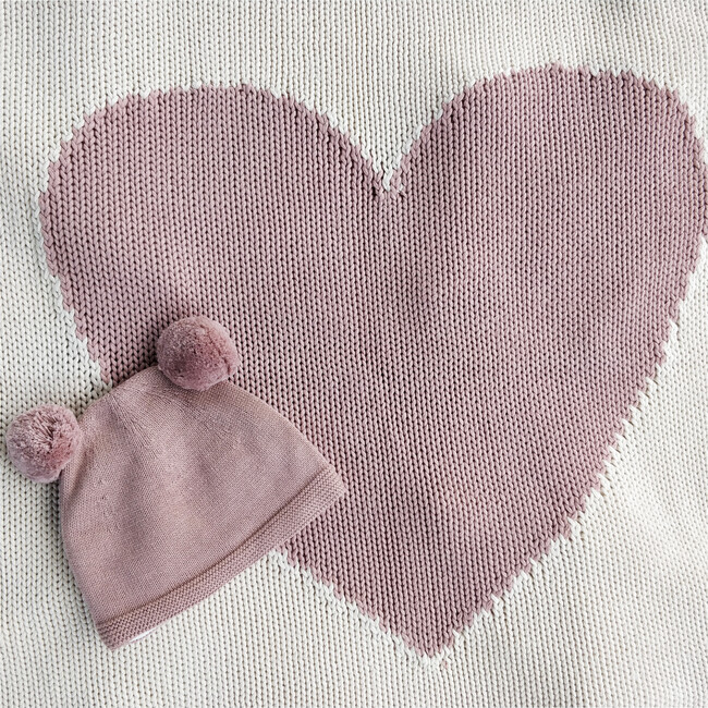Baby Love Blanket, Natural/Pink - Blankets - 3