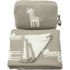 Giraffe Reversible Baby Blanket Set, Neutral - Blankets - 3 - thumbnail