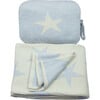 Stars Baby Blanket Set, Blue/Cream - Blankets - 2 - thumbnail