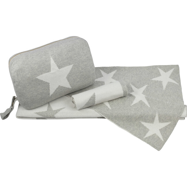 Stars Baby Blanket Set, Vanilla/Ivory