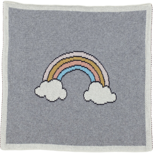 Rainbow Baby Blanket Set, Grey - Blankets - 3