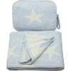 Stars Baby Blanket Set, Blue/Cream - Blankets - 3 - thumbnail