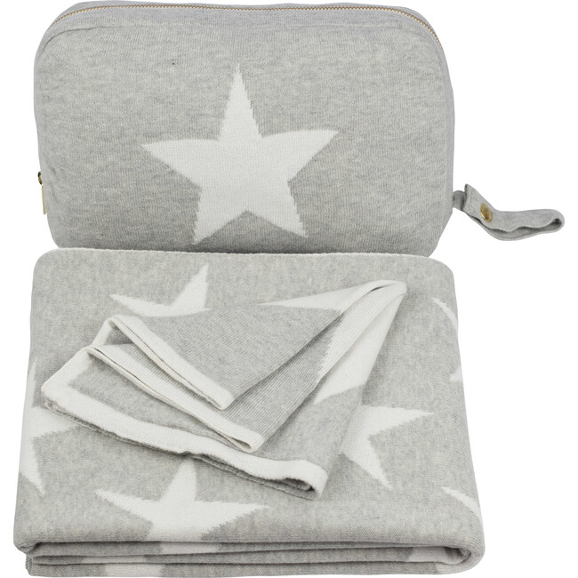 Stars Baby Blanket Set, Vanilla/Ivory - Blankets - 4