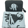 Elephant Love Baby Blanket Set, Blue/Grey - Blankets - 3 - thumbnail