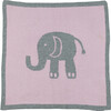 Elephant Love Baby Blanket Set, Pink/Grey - Blankets - 4 - thumbnail