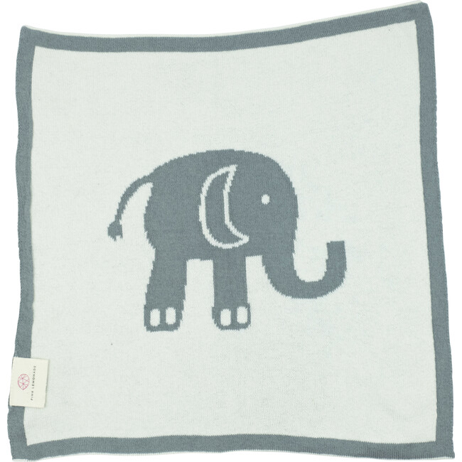 Elephant Love Baby Blanket Set, Grey/Natural - Blankets - 5