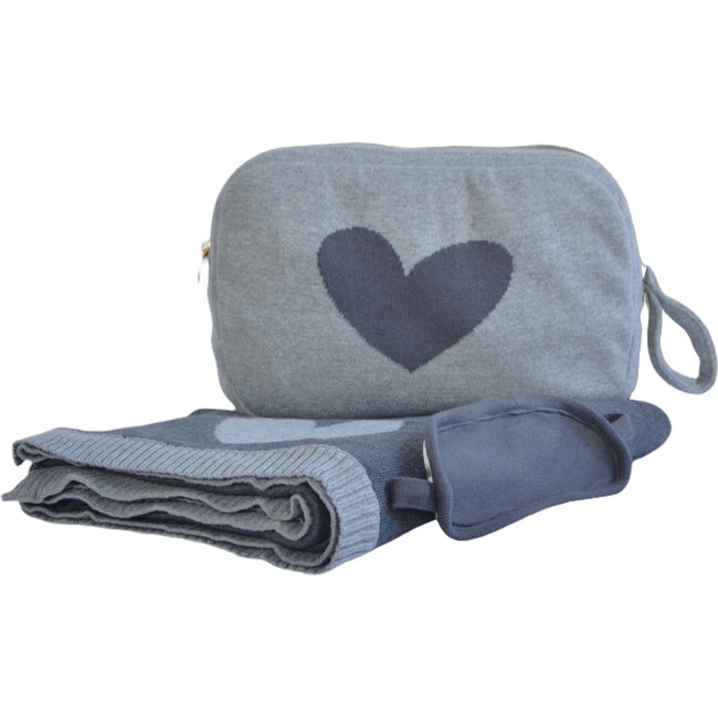 Hearts Reversible, Dk grey mel/light grey mel