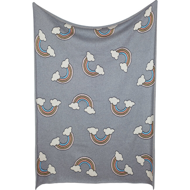 Rainbow Baby Blanket Set, Grey - Blankets - 5
