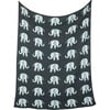 Elephant Love Baby Blanket Set, Blue/Grey - Blankets - 4 - thumbnail