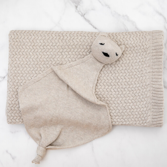 Criss Cross, Linen Sand Mel - Blankets - 3