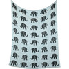 Elephant Love Baby Blanket Set, Blue/Grey - Blankets - 5 - thumbnail