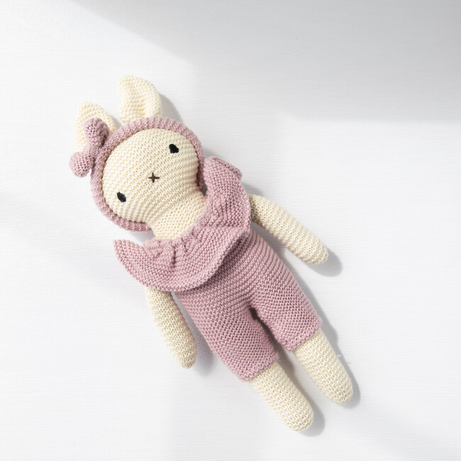 Bunny Head Band Jumpsuit, Dull Rose