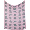 Elephant Love Baby Blanket Set, Pink/Grey - Blankets - 7 - thumbnail
