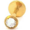 Classic Bezel Crystal Titanium Flat Back Stud Earring, Gold - Earrings - 1 - thumbnail