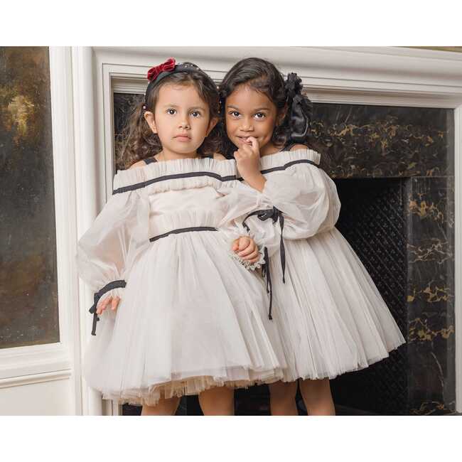 Coco-Caramel Tulle Dress, Beige