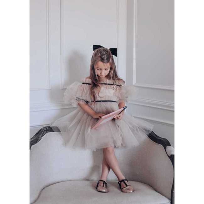 Coco-Caramel Tulle Dress, Beige - Dresses - 4