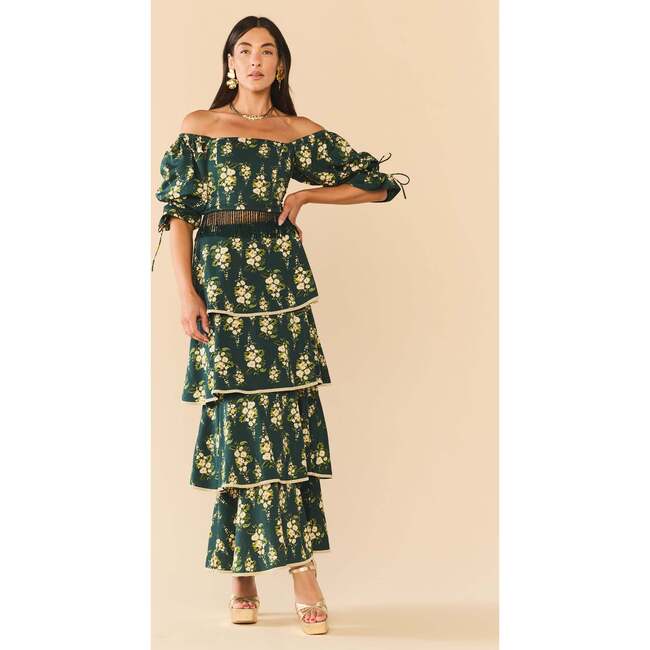 Jamie Top x McKenzie DePinto Collaboration Deep Green With Cream Larsen Floral