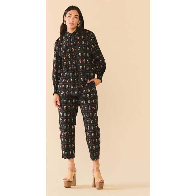 Katie Button Down Florence Black Floral