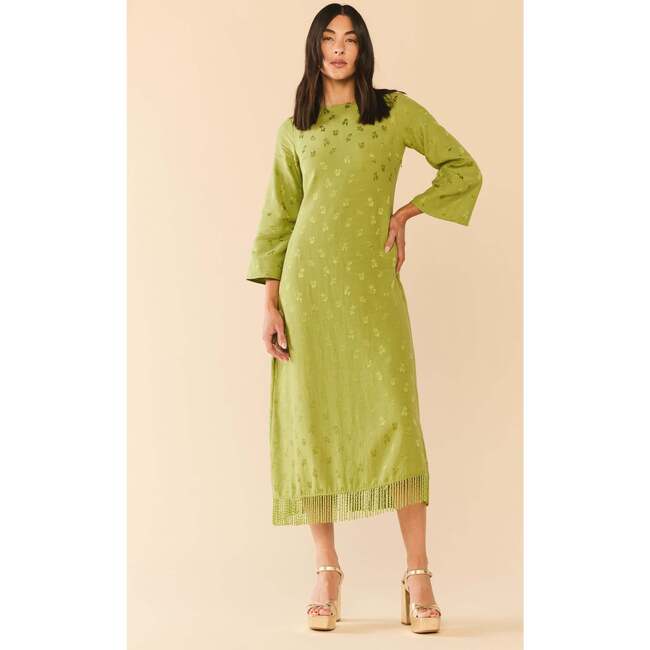 Ariana Dress Olive Chartreuse