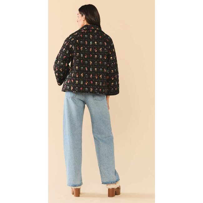 Flora Quilted Jacket Quilted Florence Black Floral - Jackets - 3