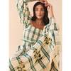Eloise Dress x McKenzie DePinto Collaboration Cream & Green Plaid With Larsen Floral - Dresses - 2
