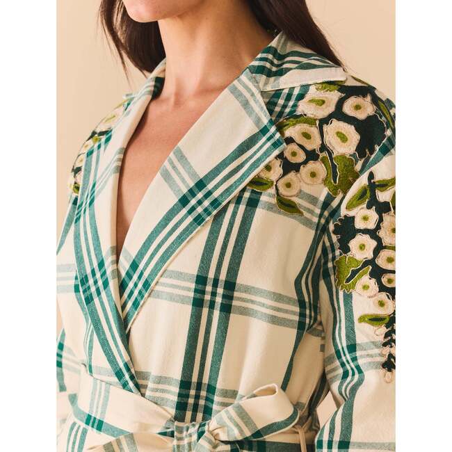 Melly Jacket x McKenzie DePinto Collaboration Cream & Green Plaid With Larsen Floral - Jackets - 3
