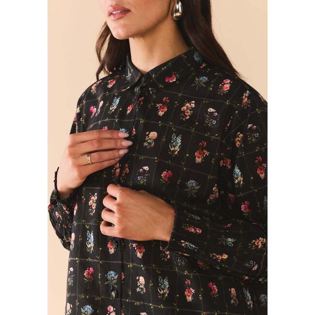 Katie Button Down Florence Black Floral