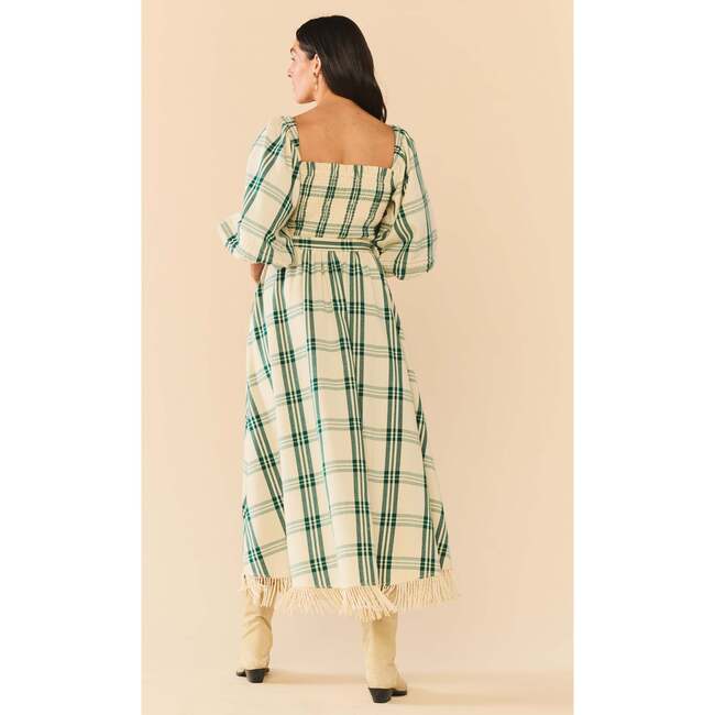 Eloise Dress x McKenzie DePinto Collaboration Cream & Green Plaid With Larsen Floral - Dresses - 3