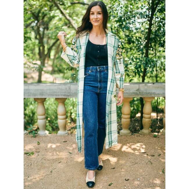 Melly Jacket x McKenzie DePinto Collaboration Cream & Green Plaid With Larsen Floral - Jackets - 5