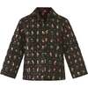 Flora Quilted Jacket Quilted Florence Black Floral - Jackets - 4