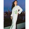 Ariana Dress Ivory with Green Applique - Dresses - 4