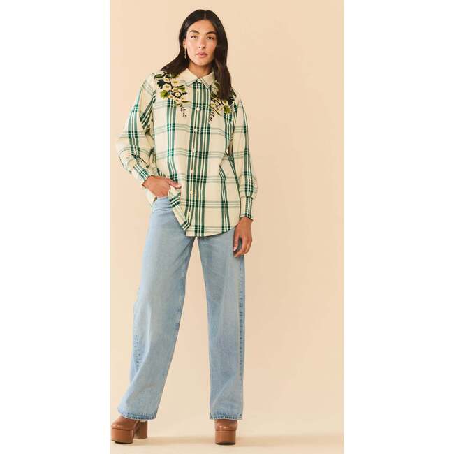 Butler Top x McKenzie DePinto Collaboration Cream & Green Plaid With Larsen Floral