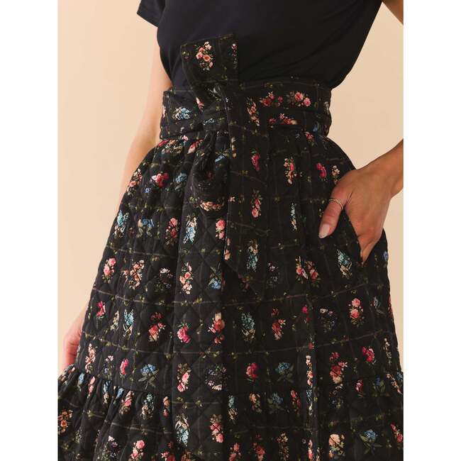 Celine Skirt Quilted Florence Black Floral