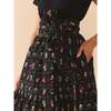 Celine Skirt Quilted Florence Black Floral - Skirts - 2