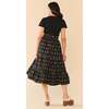 Celine Skirt Quilted Florence Black Floral - Skirts - 4