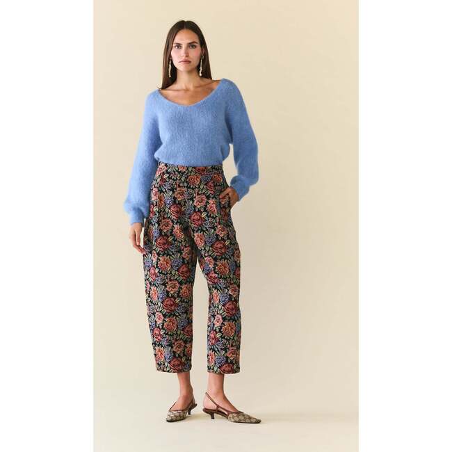 Brynna Trouser Black Rainbow Jacquard