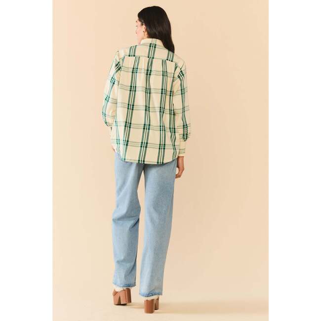Butler Top x McKenzie DePinto Collaboration Cream & Green Plaid With Larsen Floral - Blouses - 3