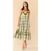Lucy Dress x McKenzie DePinto Collaboration Cream & Green Plaid With Larsen Floral - Dresses - 1 - thumbnail