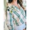 Butler Top x McKenzie DePinto Collaboration Cream & Green Plaid With Larsen Floral - Blouses - 5