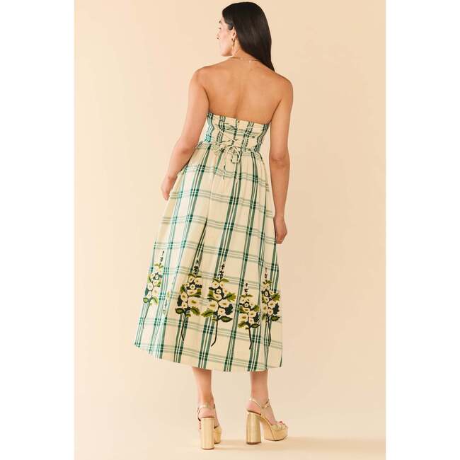 Lucy Dress x McKenzie DePinto Collaboration Cream & Green Plaid With Larsen Floral