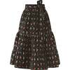 Celine Skirt Quilted Florence Black Floral - Skirts - 5
