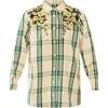 Butler Top x McKenzie DePinto Collaboration Cream & Green Plaid With Larsen Floral - Blouses - 6