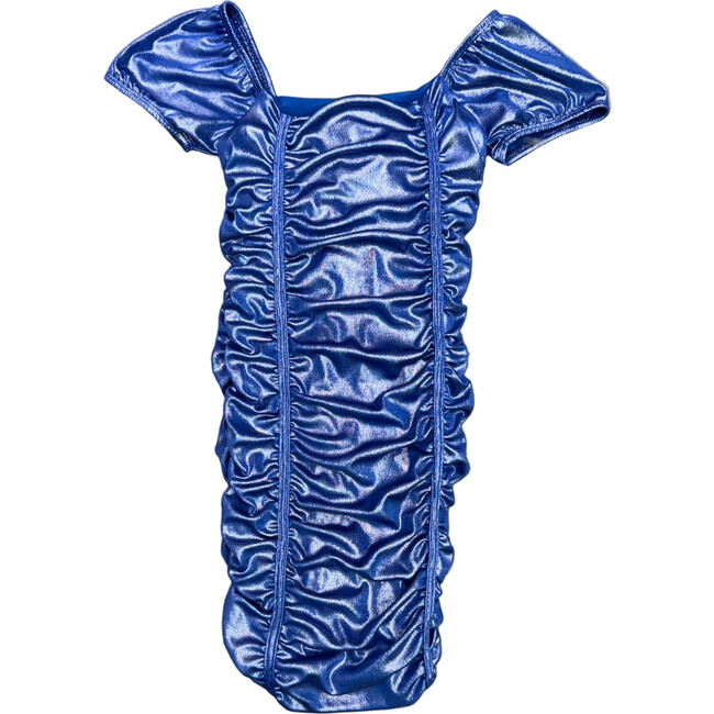 Girls Shimmer Amelia Dress, Royal