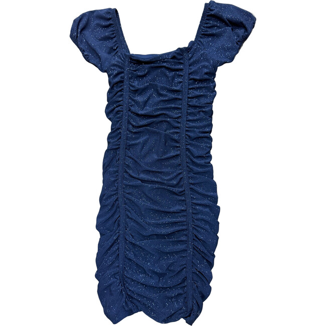 Girls Amelia Glitter Dress, Navy