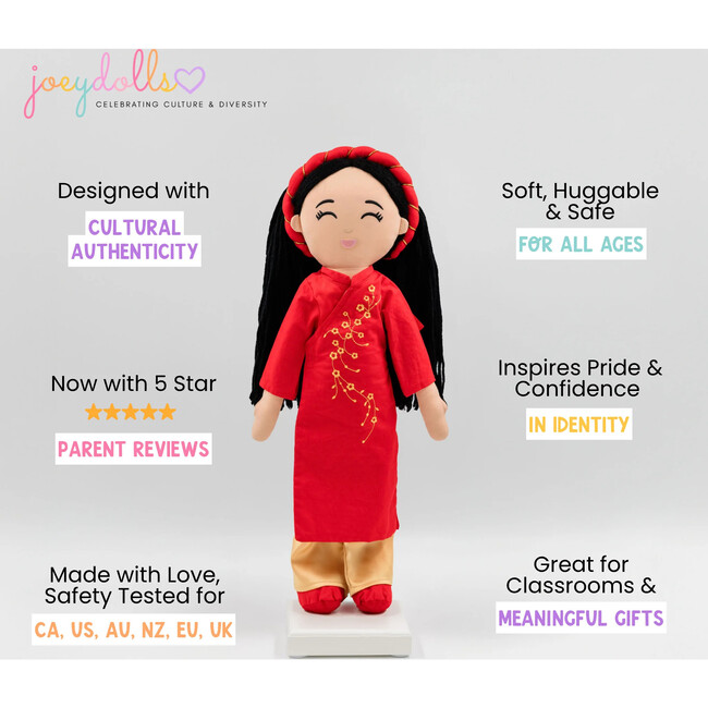Vietnamese 'Hoa' Cultural Doll - Dolls - 7