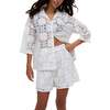 Shelli All Over Broderie Anglaise Shirt, White - Blouses - 1 - thumbnail