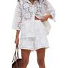 Shelli All Over Broderie Anglaise Shorts, White - Shorts - 1 - thumbnail