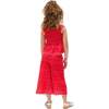 Sia Shirred Floral Print Co-Ord Set, Red - Pants - 2 - thumbnail